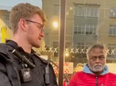 Pregador de rua cristão preso por ‘incitar ao ódio racial’ com sermão sobre o Islã e a ideologia transgênero é APOLIDO enquanto a polícia desiste da investigação Dia Moodley foi presa depois de fazer um sermão de rua que criticava o Islã e a ideologia transgênero