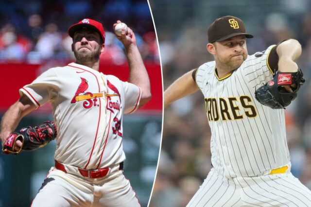 O arremessador titular do San Diego Padres, Michael King, trabalha contra um rebatedor do Seattle Mariners durante o segundo turno de um jogo de beisebol na terça-feira, 14 de abril de 2026, em San Diego. (Foto AP/Gregory Bull)