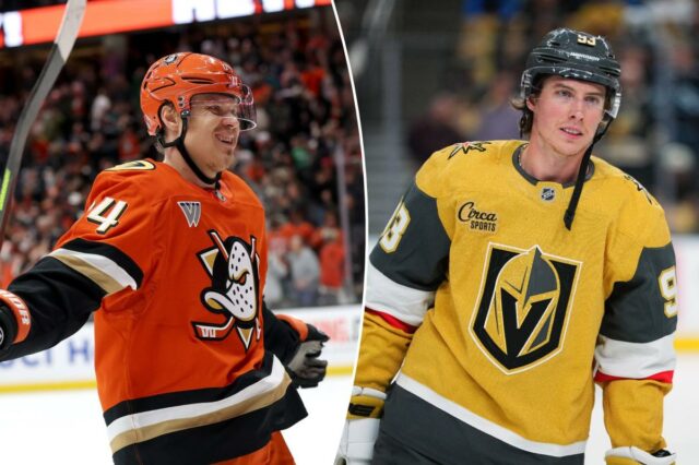 LAS VEGAS, NEVADA - 29 DE ABRIL: Mitch Marner # 93 do Vegas Golden Knights se aquece antes do jogo cinco da primeira rodada dos playoffs da Stanley Cup de 2026 contra o Utah Mammoth na T-Mobile Arena em 29 de abril de 2026 em Las Vegas, Nevada. (Foto de Jeff Bottari/NHLI via Getty Images)