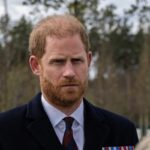 Prince Harry visits the National War Memorial Cemetery in Kyiv, Ukraine, to pay tribute to the graves of unknown Ukrainian service members on April 24.