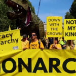 Protesto 'No Kings' em frente ao Palácio de Buckingham