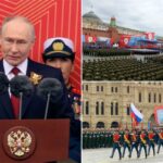 Putin participa do desfile reduzido da vitória na 2ª Guerra Mundial, à medida que as preocupações se aprofundam com a guerra na Ucrânia