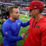 Los Angeles Rams head coach Sean McVay and San Francisco 49ers head coach Kyle Shanahan