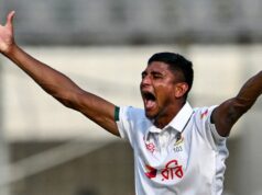 Rana estrela na vitória de Bangladesh no primeiro teste em casa contra o Paquistão Nahid Rana reage.