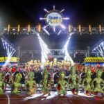 Cerimônias de abertura do 66º Palarong Pambansa no Complexo Esportivo Patin-ay em Agusan Del Sur. –FOTO DEPEDIDA