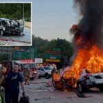 Repórter da NBC News salva motorista adolescente de acidente de fogo na rodovia de Maryland momentos antes de o carro explodir