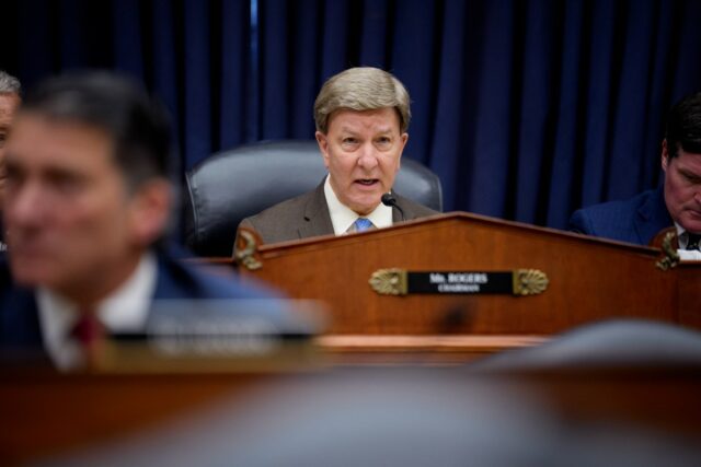 Republican Representative Mike Rogers speaks as U.S. Army Secretary Dan Driscoll and Army Vice Chief of Staff General Christopher LaNeve, both not pictured, appear at a House Armed Services Committee hearing on Friday in Washington, D.C. (Photo by Andrew Harnik/Getty Images)