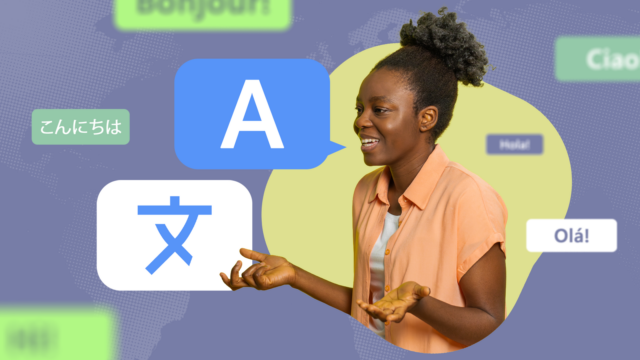 Resolvi o problema com meus aplicativos de idiomas e deveria um telefone na mão exibindo uma tela do Google Tradutor