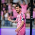 Inter Miami's Argentine forward #10 Lionel Messi celebrates a goal during a Major League Soccer (MLS) regular season football match between Inter Miami CF and Orlando City SC at NU Stadium in Miami, on May 2, 2026. (Photo by Giorgio Viera / AFP via Getty Images)