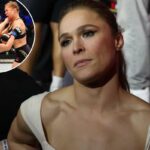 Ronda Rousey em coletiva de imprensa para Promoções Mais Valiosas.