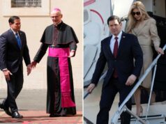 Rubio chega para audiência com o Papa Leão XIV dias após o último ataque de Trump O secretário de Estado dos EUA, Marco Rubio, é recebido por um funcionário do Vaticano ao chegar ao pátio de São Dâmaso para se encontrar com o Papa Leão XIV e o secretário de Estado do Vaticano, Pietro Parolin, no Vaticano, quinta-feira, 7 de maio de 2026.