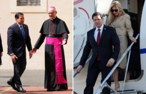 Rubio chega para audiência com o Papa Leão XIV dias após o último ataque de Trump O secretário de Estado dos EUA, Marco Rubio, é recebido por um funcionário do Vaticano ao chegar ao pátio de São Dâmaso para se encontrar com o Papa Leão XIV e o secretário de Estado do Vaticano, Pietro Parolin, no Vaticano, quinta-feira, 7 de maio de 2026.