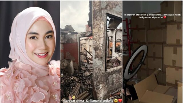 Rumah Anisa Rahma Ludes Terbakar, Penampakan 3.500 Alquran Masih Utuh Bikin Merinding
