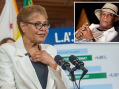 Samuel L Jackson dá um endosso monótono a Karen Bass – enquanto ela puxa favores de Hollywood para lutar contra Spencer Pratt Samuel L Jackson dá um endosso monótono a Karen Bass - enquanto ela puxa favores de Hollywood para lutar contra Spencer Pratt