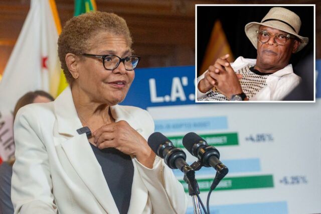 Samuel L Jackson dá um endosso monótono a Karen Bass Samuel L Jackson dá um endosso monótono a Karen Bass - enquanto ela puxa favores de Hollywood para lutar contra Spencer Pratt