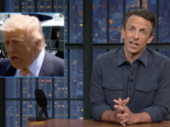 Seth Meyers reage a Trump dizendo que não pensa na situação financeira dos americanos Seth Meyers reage a Trump dizendo que não pensa na situação financeira dos americanos