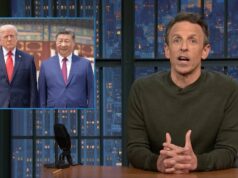 Seth Meyers ridiculariza Trump por ter sido abertamente arrastado online durante visita à China: ‘zombando dele onde é mais provável que ele veja’ | Vídeo Jogar