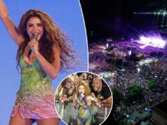Shakira emociona uma multidão de 2 milhões com show gratuito na praia de Copacabana, no Brasil Shakira emociona uma multidão de 2 milhões com show gratuito na praia de Copacabana, no Brasil