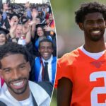 Shedeur Sanders na formatura no Colorado