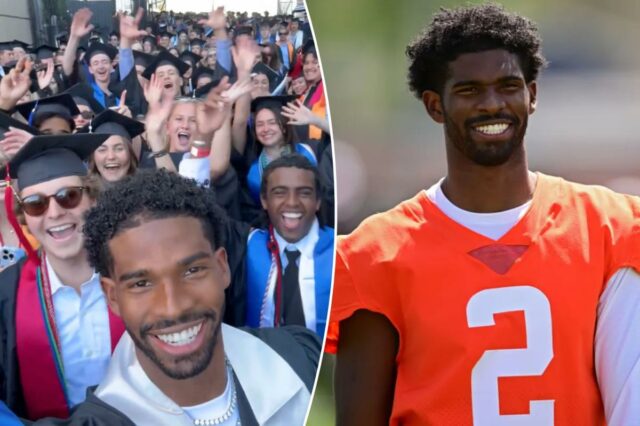 Shedeur Sanders na formatura no Colorado