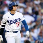 HOUSTON, TEXAS - MAY 06: Shohei Ohtani #17 of the Los Angeles Dodgers stands on deck in the third inning against the Houston Astros at Daikin Park on May 06, 2026 in Houston, Texas. (Photo by Tim Warner/Getty Images)