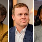 Spencer Pratt, prefeita Karen Bass e vereadora Nithya Raman
