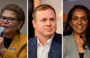 Spencer Pratt culpa Karen Bass e Nithya Raman pelo LA Film Exodus no primeiro debate para prefeito: ‘Por que não há Hollywood’ Spencer Pratt, prefeita Karen Bass e vereadora Nithya Raman