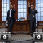 Stephen Colbert desafia Barack Obama para uma revanche tensa no basquete