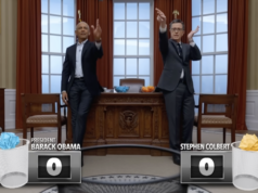 Stephen Colbert desafia Barack Obama para uma revanche tensa no basquete Stephen Colbert desafia Barack Obama para uma revanche tensa no basquete