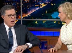 Stephen Colbert interrogado por Billy Crystal, Amy Sedaris, esposa Evie e mais para o questionário final do ‘Late Show’ Stephen Colbert participa da gala do prêmio Ripple of Hope Awards de direitos humanos de Robert F. Kennedy na cidade de Nova York, em 9 de dezembro de 2025. (Angela Weiss/AFP)