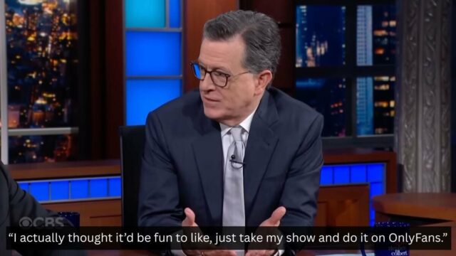 Stephen Colbert quer relançar The Late Show no OnlyFans Stephen Colbert quer relançar The Late Show no OnlyFans