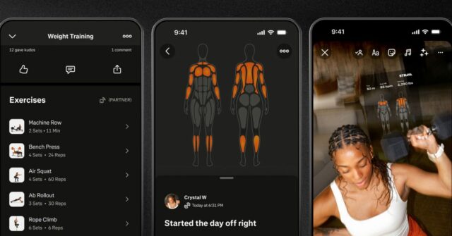 Strava adiciona suporte dedicado ao treinamento de força para séries, Strava adiciona suporte dedicado ao treinamento de força para séries, repetições, peso e grupos musculares