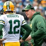 Former Green Bay Packers and current Pittsburgh Steelers QB Aaron Rodgers and head coach Mike McCarthy