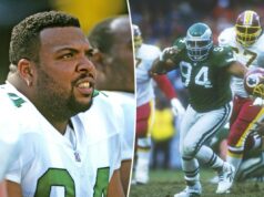 Surgem detalhes terríveis do assassinato de um jogador da NFL em um acampamento de sem-teto O atacante defensivo Kevin Johnson # 94 do Philadelphia Eagles.