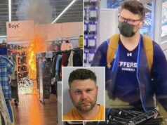 Suspeito mascarado de NJ acusado de usar combustível e fogos de artifício na seção infantil do Walmart como cobertura para roubo massivo de joias Suspeito mascarado de NJ acusado de usar combustível e fogos de artifício na seção infantil do Walmart como cobertura para roubo massivo de joias