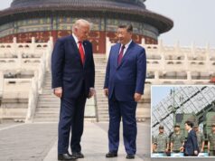 Taiwan diz que não há surpresas na cúpula Trump-Xi, que a China deveria acabar com a pressão militar O presidente Donald Trump e o presidente chinês Xi Jinping juntos no Templo do Céu em Pequim.