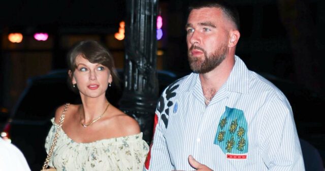 Taylor Swift traz seu clássico Red Lip para um encontro noturno em Nova York com Travis Kelce