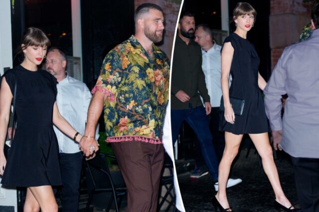 Taylor Swift lança outro LBD para um encontro romântico com Travis Kelce enquanto o casamento se aproxima
