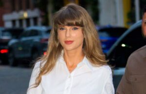 Taylor Swift surpreende com Stella McCartney ao sair para jantar em Nova York Taylor-Swift-GettyImages-2268526996
