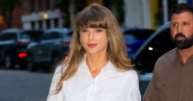 Taylor Swift surpreende com Stella McCartney ao sair para jantar Taylor-Swift-GettyImages-2268526996