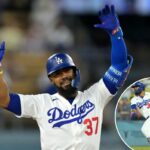 Teoscar Hernandez compensa um terrível erro defensivo com um golpe chave na vitória dos Dodgers sobre os Giants