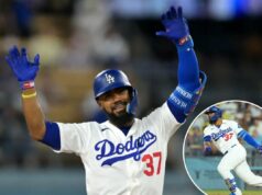 Teoscar Hernandez compensa um terrível erro defensivo com um golpe chave na vitória dos Dodgers sobre os Giants Teoscar Hernandez compensa um terrível erro defensivo com um golpe chave na vitória dos Dodgers sobre os Giants