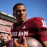 Marcel Reed #10 of the Texas A&M Aggies