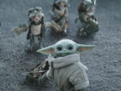 ‘The Mandalorian and Grogu’ traz ‘Star Wars’ de volta ao cinema após 7 anos. A força terá repercussão no público mais jovem? STAR WARS: THE MANDALORIAN AND GROGU, Grogu (front) with Anzellans, 2026. © Walt Disney Studios Motion Pictures / Courtesy Everett Collection