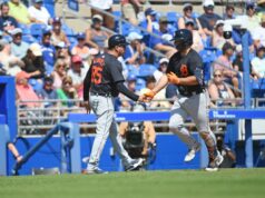 Tigres demitem gerente Triple-A após alegação de assédio por funcionária O técnico da terceira base Gabe Alvarez #85 e Buddy Kennedy #70 do Detroit Tigers um home run solo rebatido por Kennedy durante a sexta entrada de um jogo de treinamento de primavera contra o Toronto Blue Jays no TD Ballpark em 15 de março de 2024 em Dunedin, Flórida.