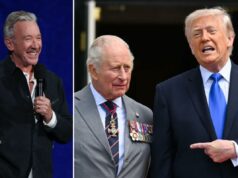 Tim Allen critica as leis ‘No Kings’ por bajular o verdadeiro rei Charles Tim Allen promovendo