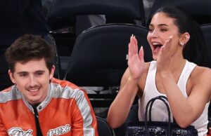 Timothee Chalamet e Kylie Jenner mostram jogo PDA Courtside Knicks Timothee Chalamet e Kylie Jenner Tapete Vermelho Debu 524 GettyImages 2213948713