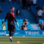 Tom Heaton mostrou classe durante o aquecimento do Man Utd antes da vitória sobre o Brighton