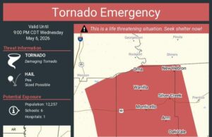 Tornados no Mississippi causam devastação generalizada e danos a casas Tempestades severas com possibilidade de tornados fortes, granizo grande, inundações repentinas e ventos prejudiciais foram previstas no Mississippi na quarta-feira, 6 de maio.