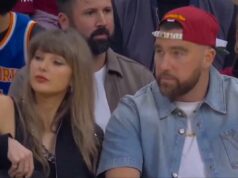 Travis Kelce e Taylor Swift enfrentam o jogo 3 do Knicks-Cavaliers na quadra em Cleveland Taylor Swift e Travis Kelce são retratados no jogo 3 em 23 de maio.